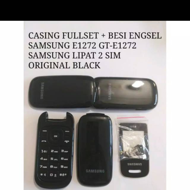 CASING KESING FULLSET ENGSEL SAMSUNG GT E1272 /E1272 SAMSUNG LIPAT 2 SIM ORIGINAL