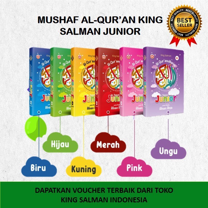 MUSHAF ALQURAN AL QURAN KING SALMAN JUNIOR TAJWID ANAK BEST SELLER TERLARIS CUSTOM NAMA
