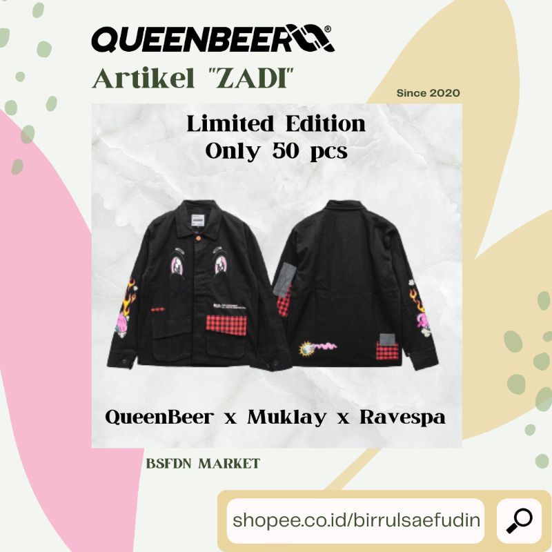Canvas Jacket Queen Beer x Muklay x Ravespa "ZADI" (Limited only 50pcs)