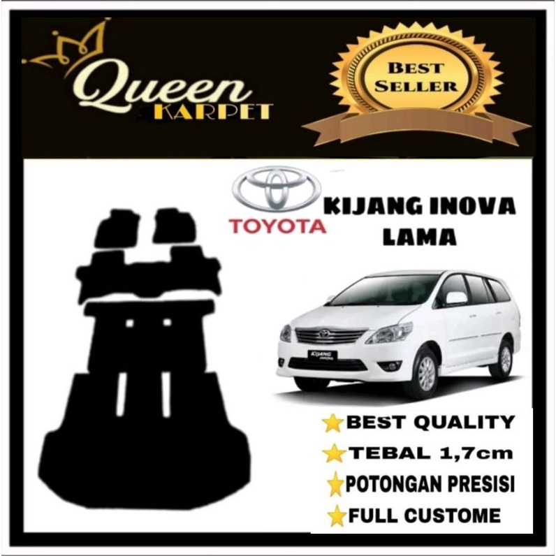 aksesoris karpet mobil mie INNOVA OLD full bagasi bahan 1 warna