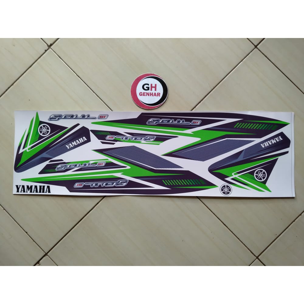 Striping Motor Mio Soul GT Variasi Lis Hijau