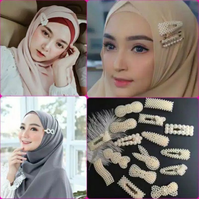 Jepitan Rambut Mutiara Fashion Korea Impor Jepit Pearl Hairclip Hairpin