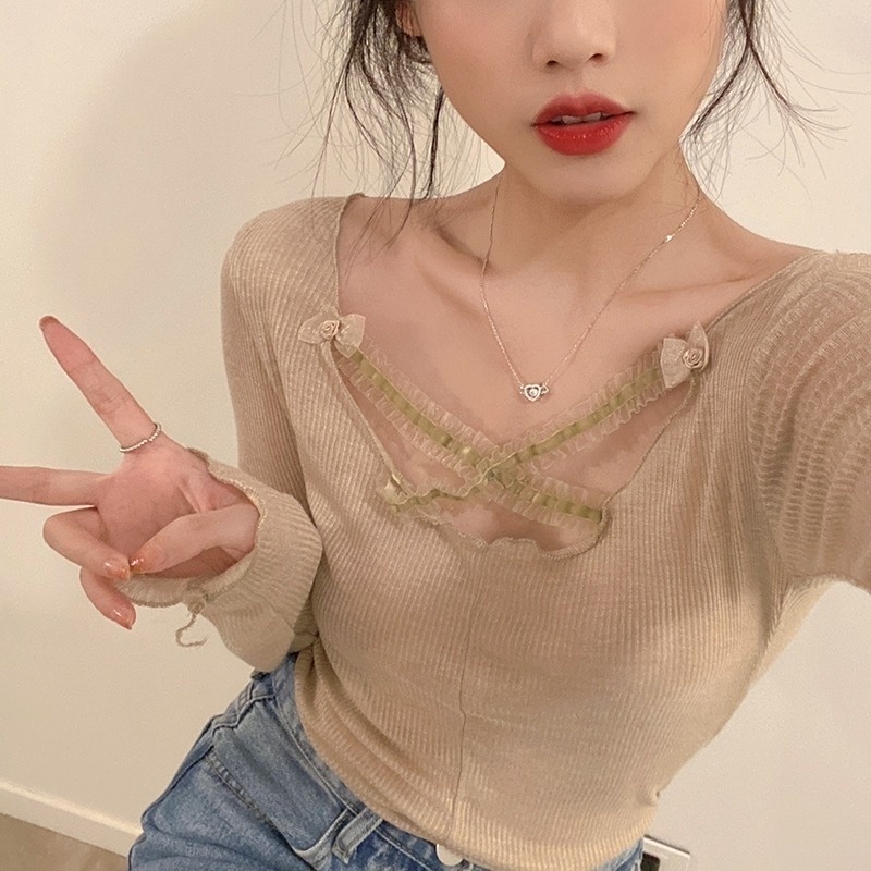 Roselife Kalung Rantai Liontin Hati Cupid Aksen Kristal Untuk Perhiasan Wanita