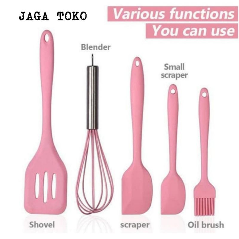 SPATULA SILIKON SET / SPATULA SILIKON WARNA CANTIK