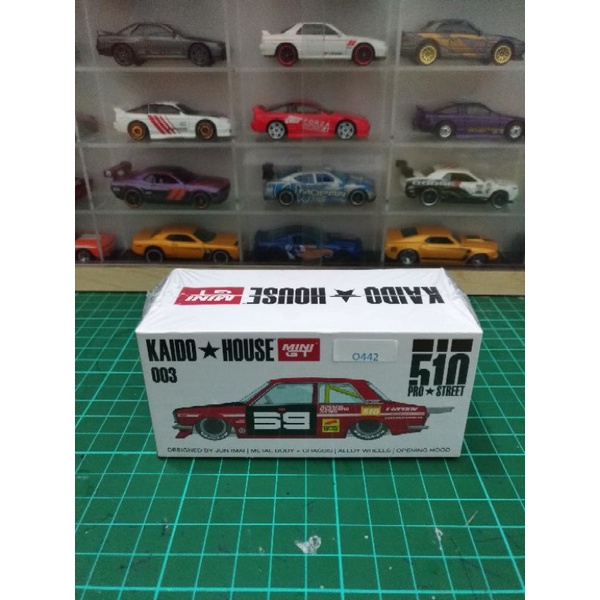 Mini GT Kaido House datsun 510 merah, datsun 510, diecast datsun 510