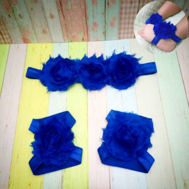 1set headband + barefoot sandal