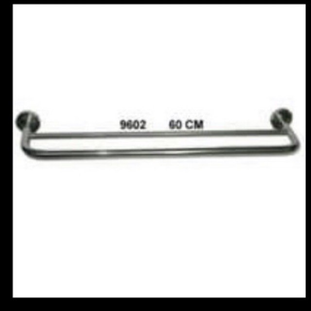 rak handuk 2 baris 60cm towel bar model gantungan handuk kamar mandi