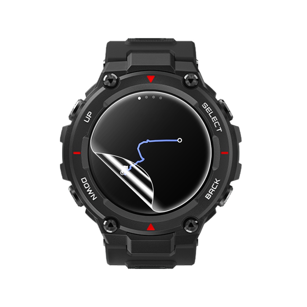 Film Pelindung Layar TPU Hydrogel Full Curved HD Bening Flexible Anti Gores Shockproof Untuk Smartwatch Amazfit T-Rex