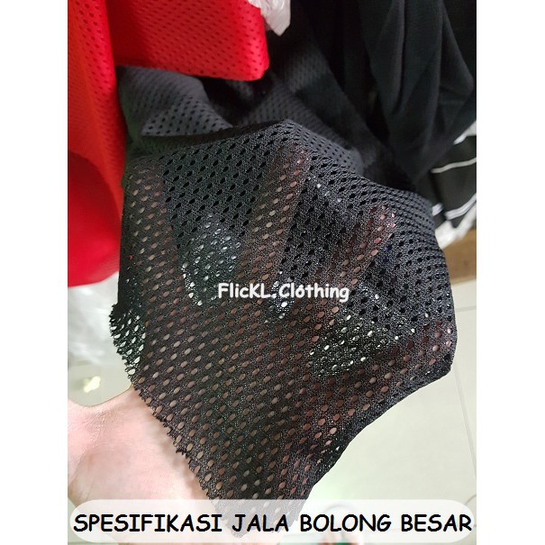 Bahan Kain Jala Bolong Besar Puring Furing Baju Proyek Jala Lining Mesh Tas