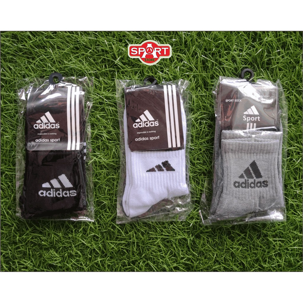 Kaos Kaki Olahraga Pria Wanita Adidas Pendek Tebal Kerja Sport