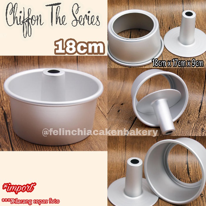LOYANG CETAKAN PAN 18CM BULAT ROUND KUE BOLU CHIFFON CAKE IMPORT ck890