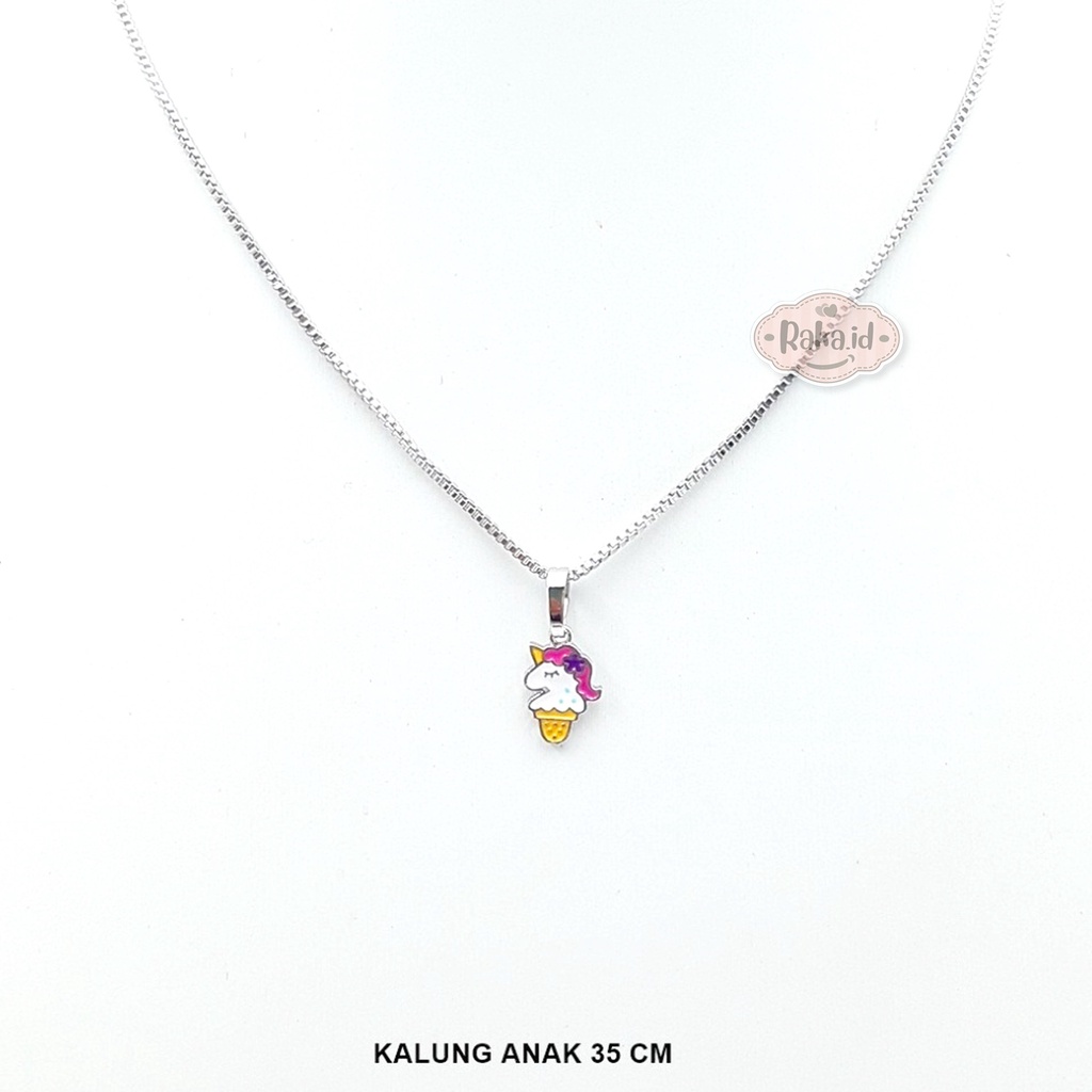 Kalung Anak Rantai Italy Bandul Unicorn Ice Cream Perhiasan Cantik Anak 1020