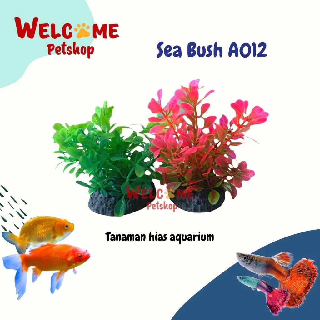 Sea Bush A012 / Hiasan Bunga Tanaman Aquarium / Aksesoris Aquarium