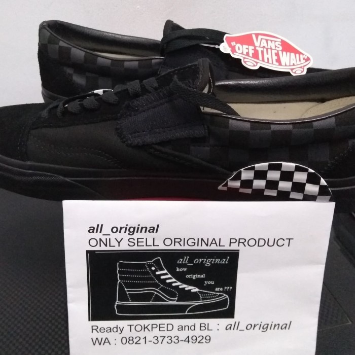 Vans Slip On Cut And Paste Checkerboard Black Original Navya
