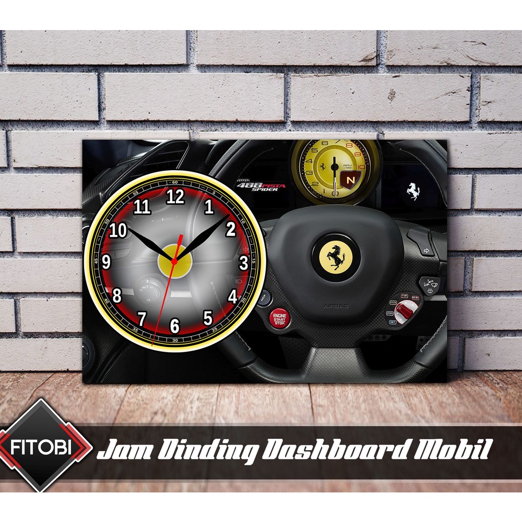 jam dinding dashboard mobil ferrari lamborghini