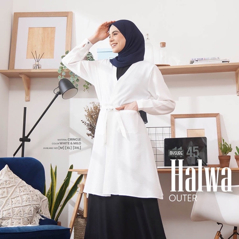 (DBY) CARDIGAN HALWA OVERSIZE OUTER PANJANG ATASAN WANITA