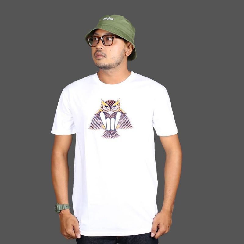 Kaos Mayhem Bali Putih Owl Logo