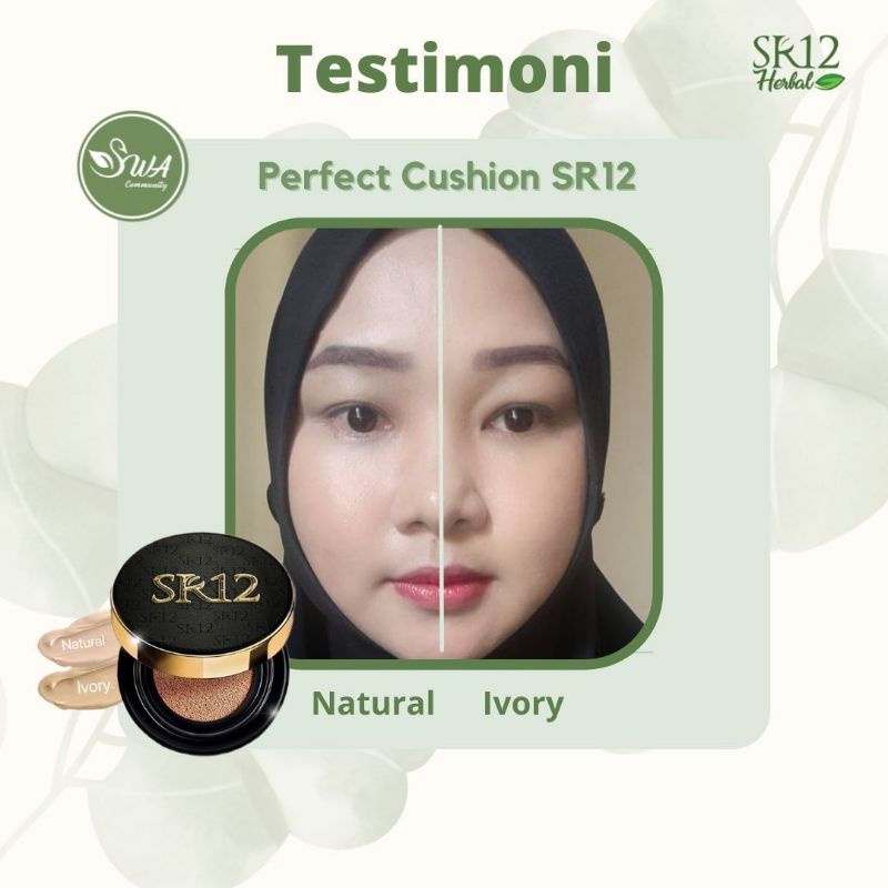 Perfect Cushion SR12 - Cushion Anti Luntur - Waterproof - Tahan Lama - Demi Matte Cover Cushion 15gr