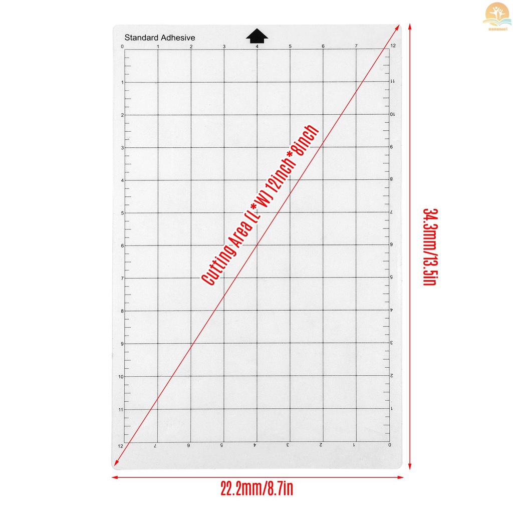 Replacement Cutting Mat Transparent Adhesive Cricut Mat Mat with Measuring Grid 8 by 12-Inch for Silhouette Cameo Cricut Explore Plotter Machine 10PCS