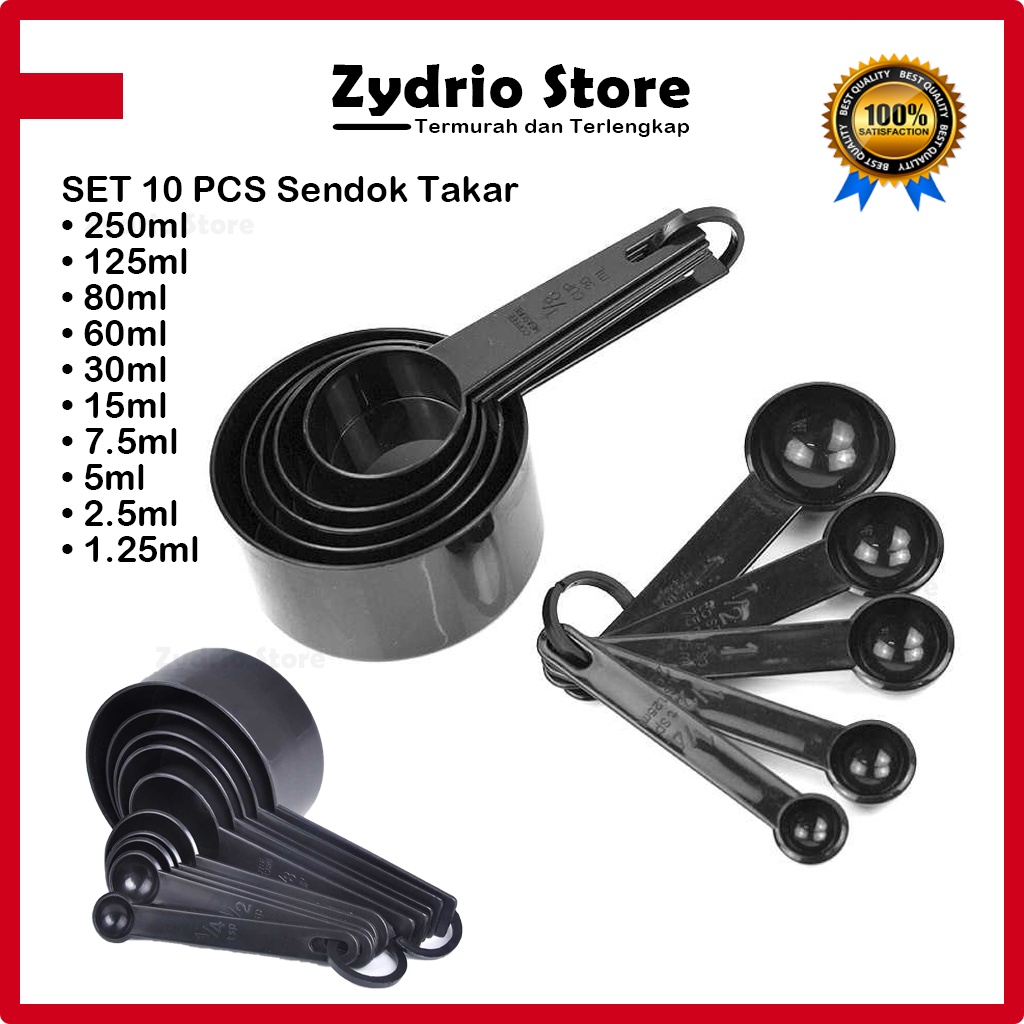 10PCS Sendok Takar SET / Sendok Ukur Measuring Spoon Timbangan Scoop