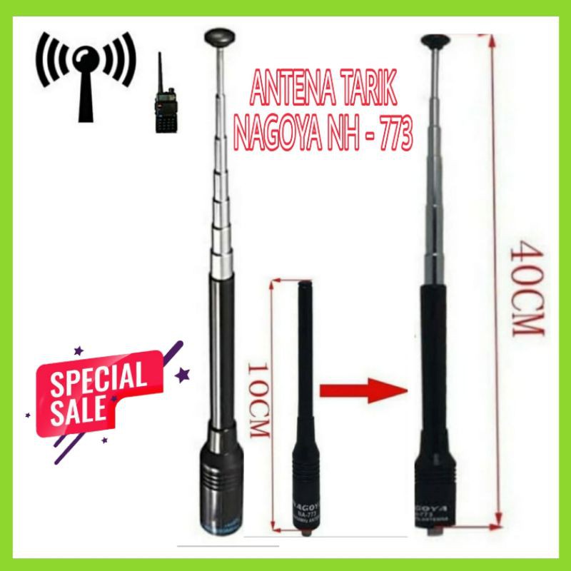 Antena HT Nagoya NA -773 Sma Female Bisa Di Tarik