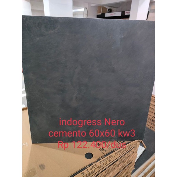 Granit lantai Indogress Nero Cemento 60x60 KW3