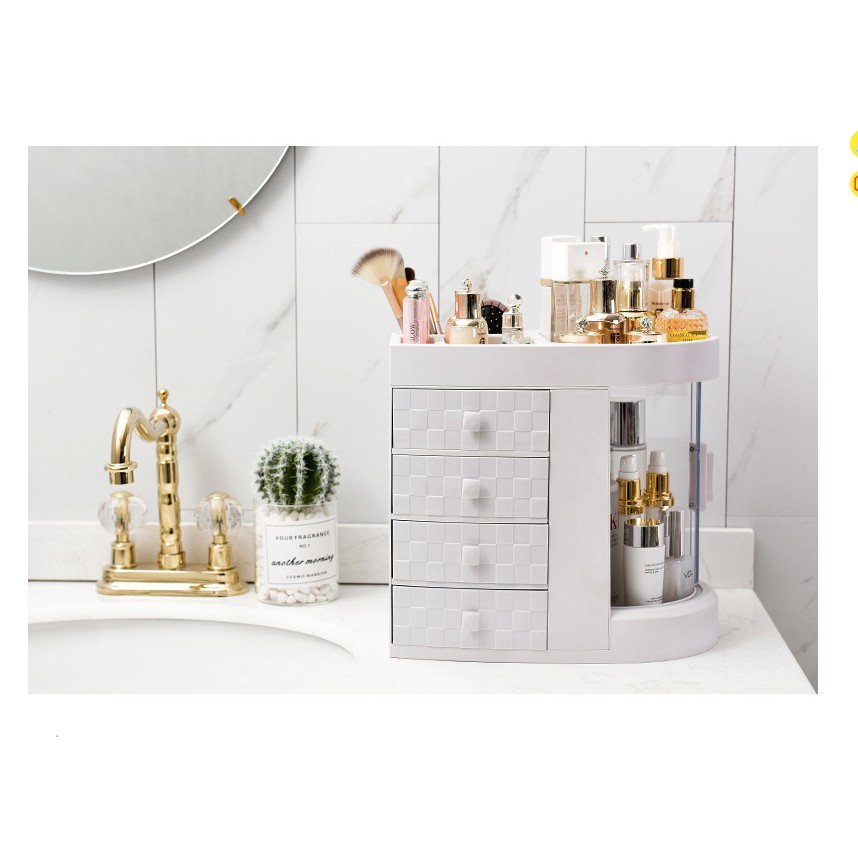 Adda Home - Rak Kosmetik Tempat Penyimpanan Makeup  Skincare 4 Laci Premium