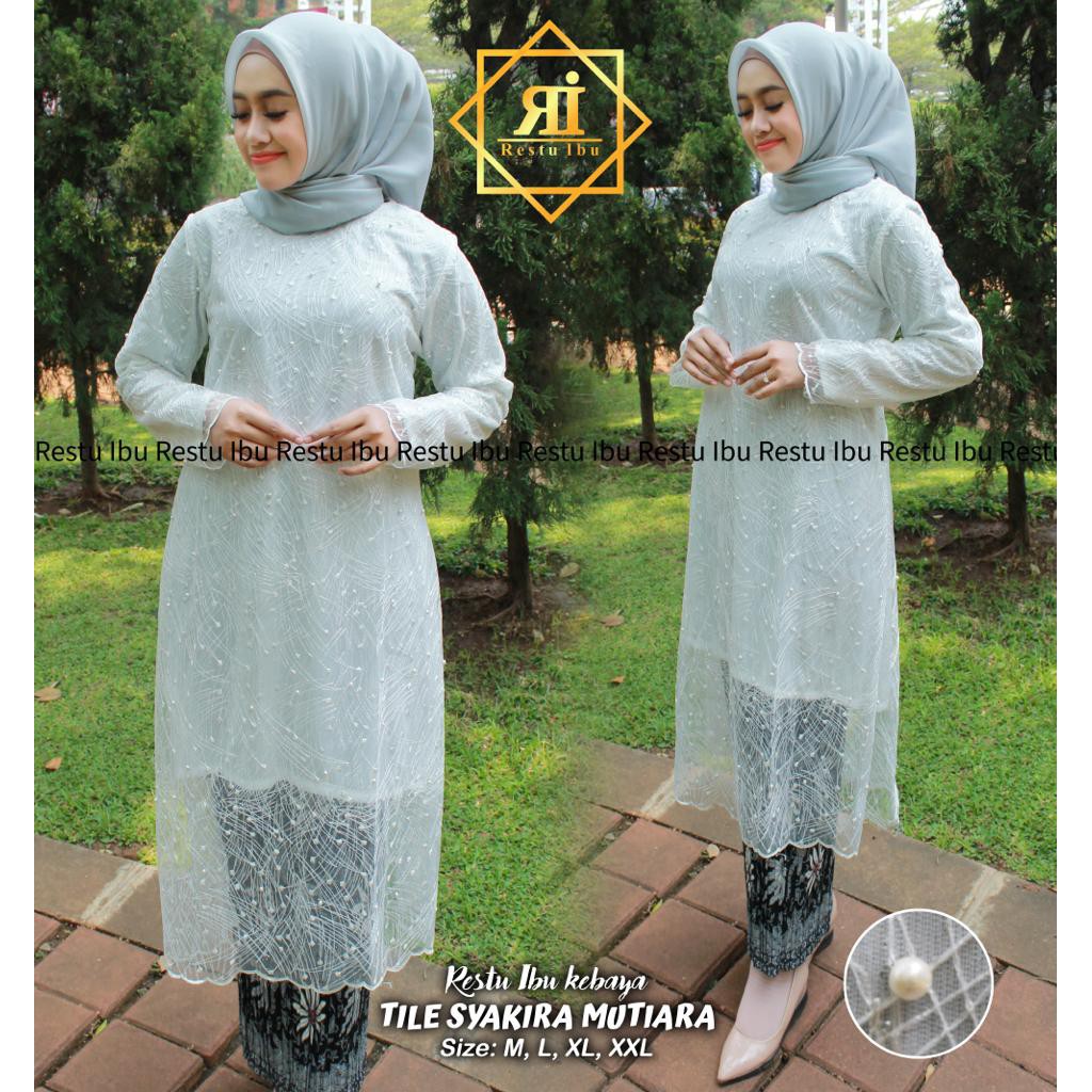 TUNIK SYAKIRA TILLE - KEBAYA TUNIK TILLE MUTIARA - KEBAYA MODERN - BAJU KEBAYA FASHION