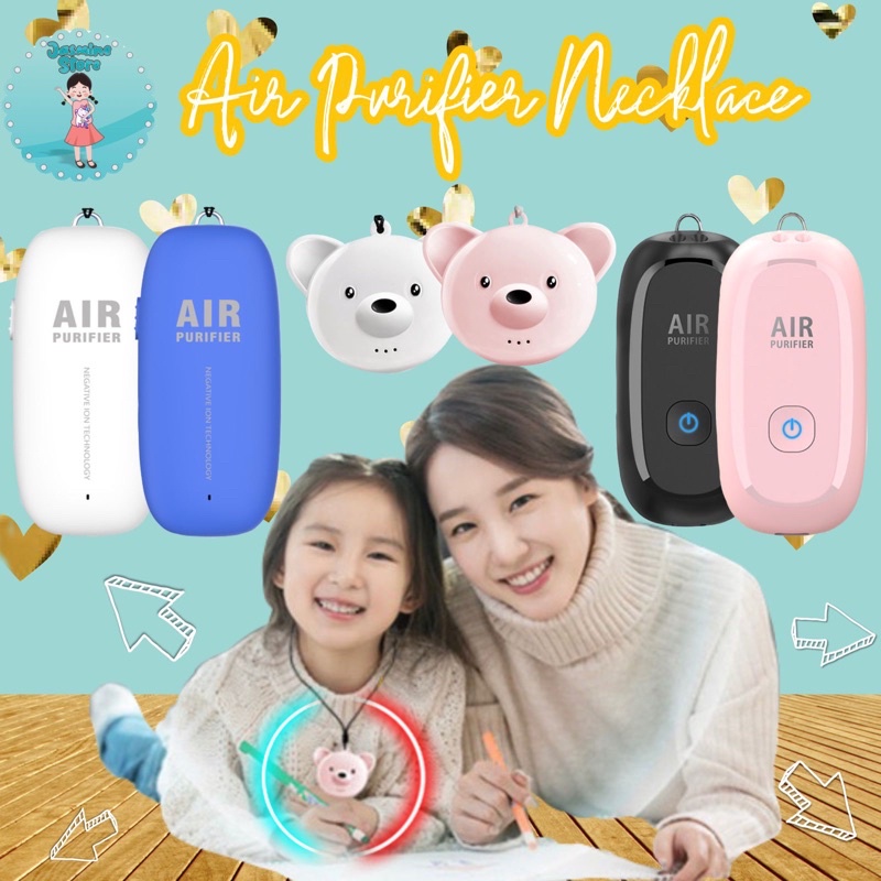 Air Purifier Portable Kalung Air Purifier Necklace Ion Rechargeable/Wearable Portable Air Purifier Kalung/Kalung Purifier/Kalung Air Purifier Anak Pembersih Udara Portable Necklace Mini Small Purifier Kalung Personal Ionizer