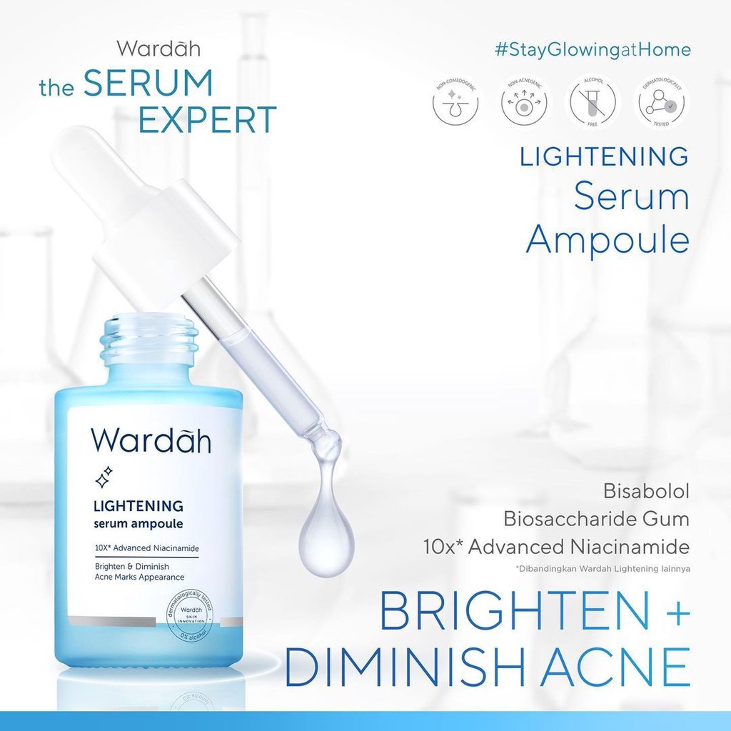 Wardah Lightening Serum Ampoule Niacinamide 30 ml / Wardah Lightening Series / Wardah Serum