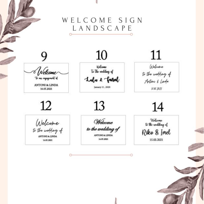 Welcome Sign Acrylic Wedding / Dekorasi Lamaran Papan nama nikah / Papan Lamaran