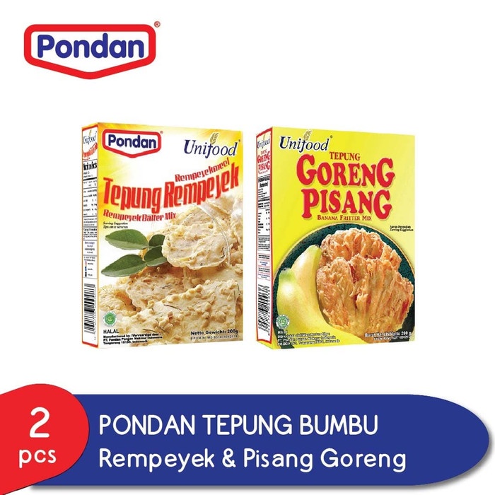 

MURAH Pondan Unifood Tepung Rempeyek 200g & Pisang Goreng 200g