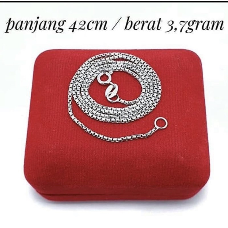 Kalung italy perak 925 42cm kalung pria wanita perak 925 S115