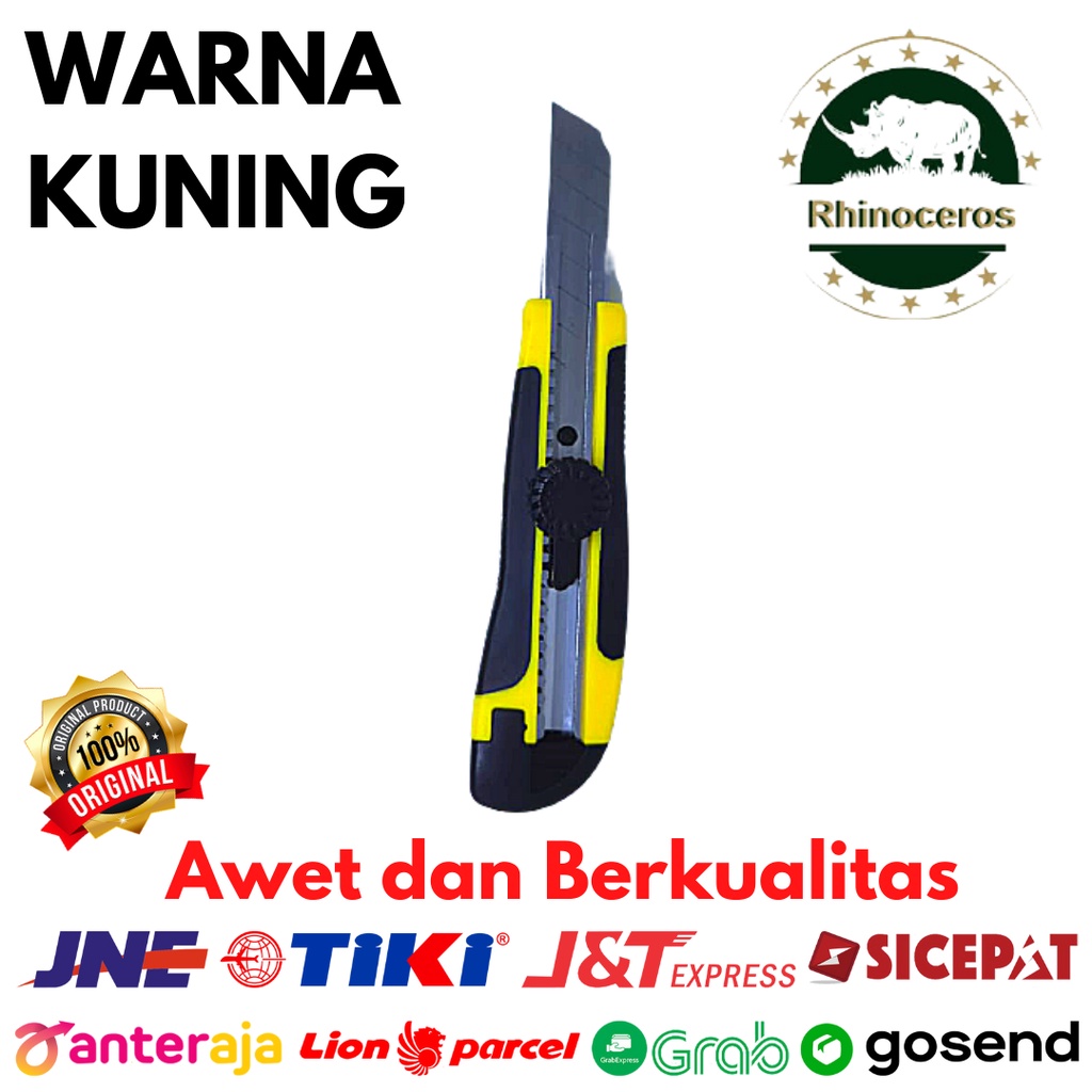 Cutter Knife Pisau Cutter Besar Pisau Pemotong Kertas Gagang Karet