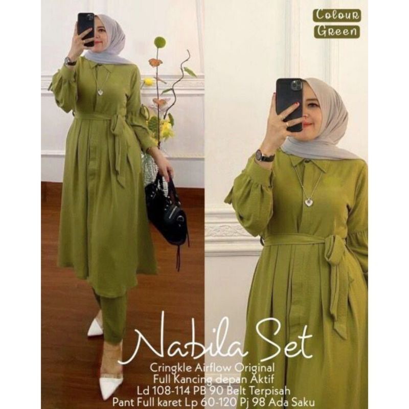 DRESS MUSLIM, baju wanita, baju gamis, dress, gamis, Baju gamis, fashion wanita, Nabila Set