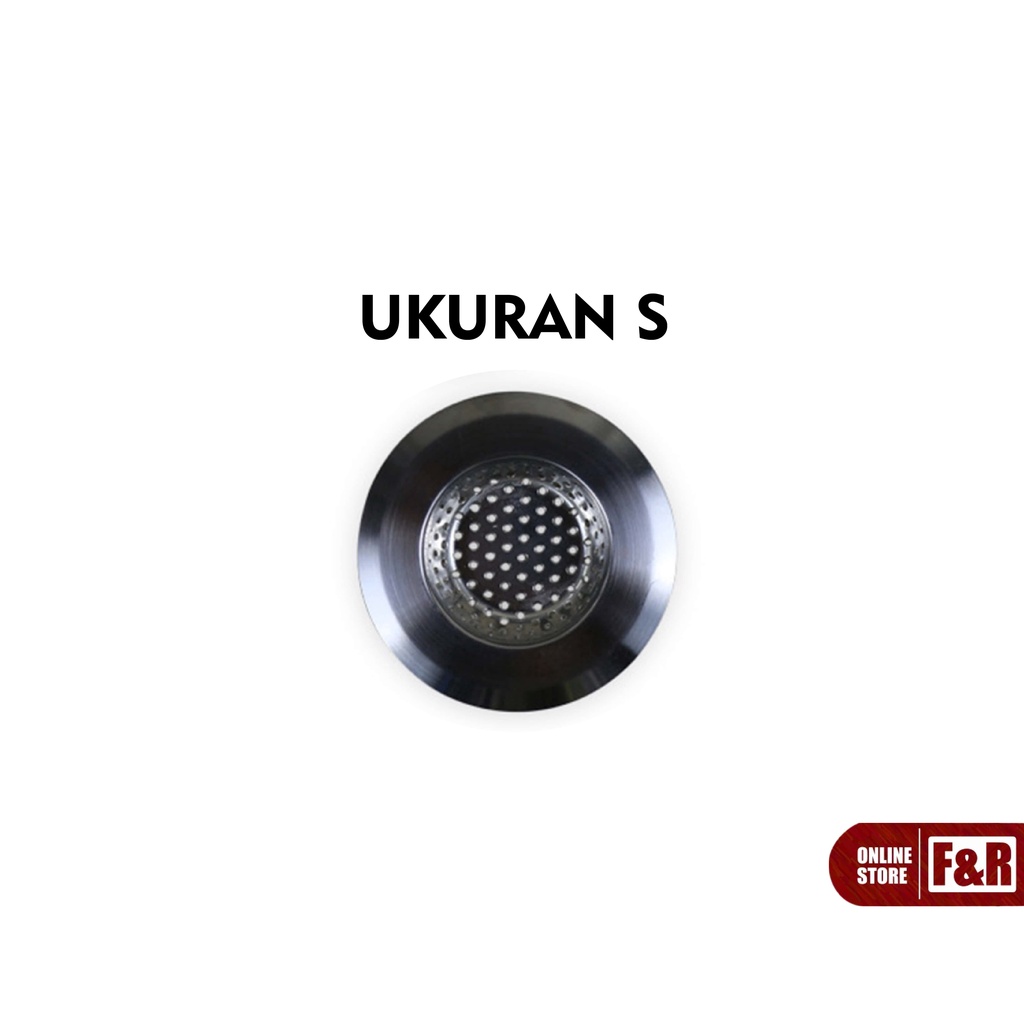 Saringan Wastafel Cuci Piring Stainless Steel Sink Strainer Filter Air Saringan Afur Bak Cuci Gelas