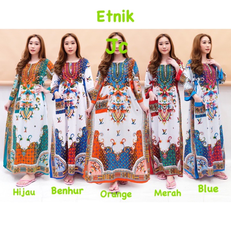 JC- Daster Batik Etnik JUMBO / Daster batik Kekinian / Daster rayon murah