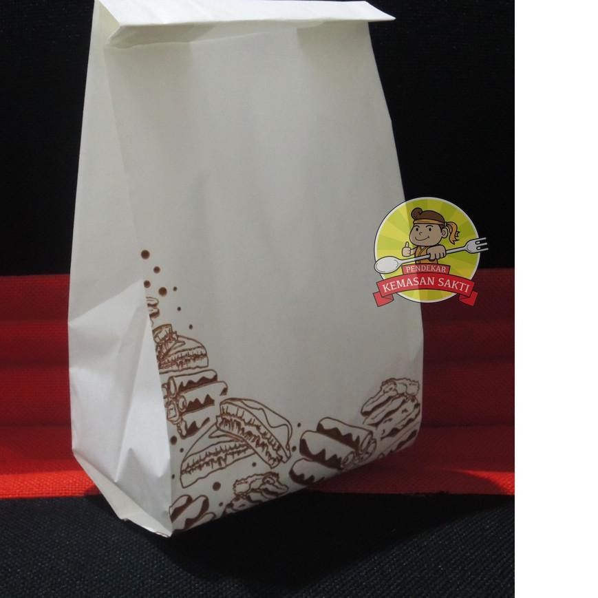 

☝ (Isi 100) Paper Bag / Kantong Kertas Putih Motif 13x8x24 Murah ✸