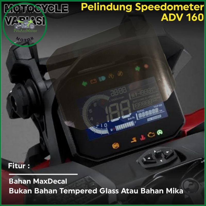 Stiker Pelindung Spidometer ADV 160 Stiker Pelindung Speedometer ADV 160 Hitam bisa cod