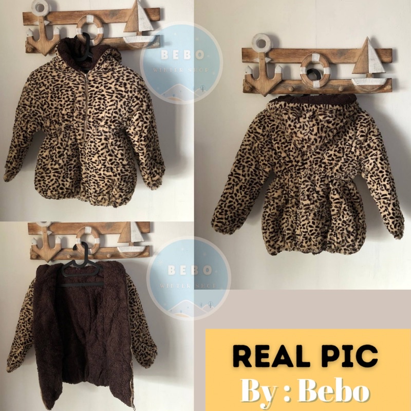 Jaket tebal anak &amp; bayi musim dingin leopardwinter jacket coat kids