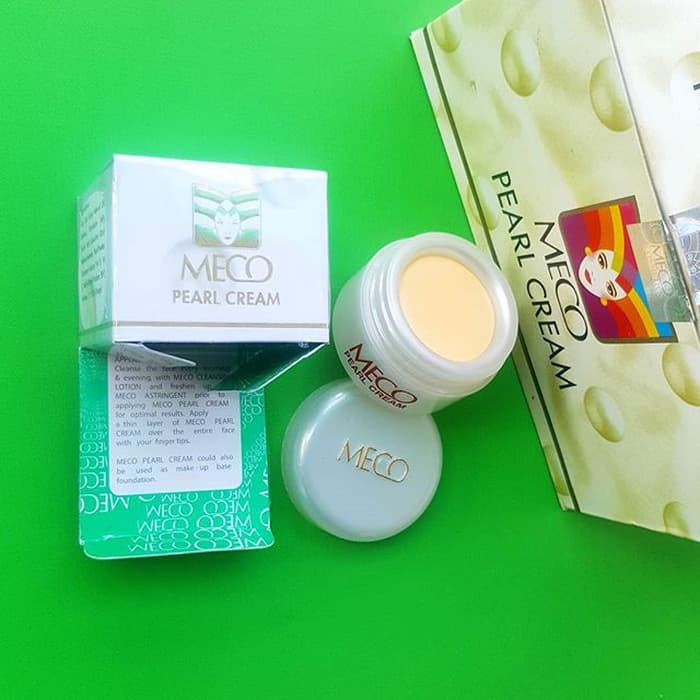 Cream Meco Pearl Cream Alas Dan Foundation Meco Anti Jerawat Shopee Indonesia