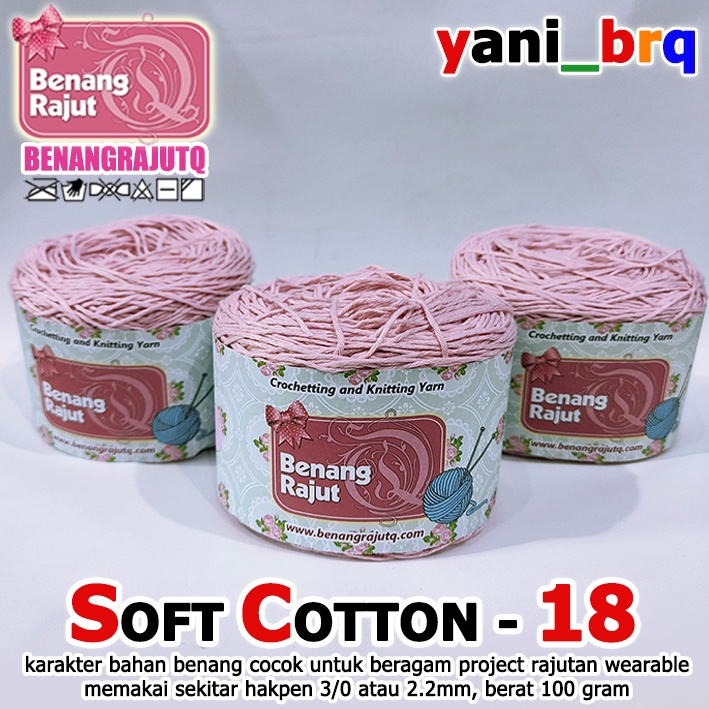 KATUN BALI SOFT SC 18 PINKMARY yani_brq TOKO BENANG RAJUT Q