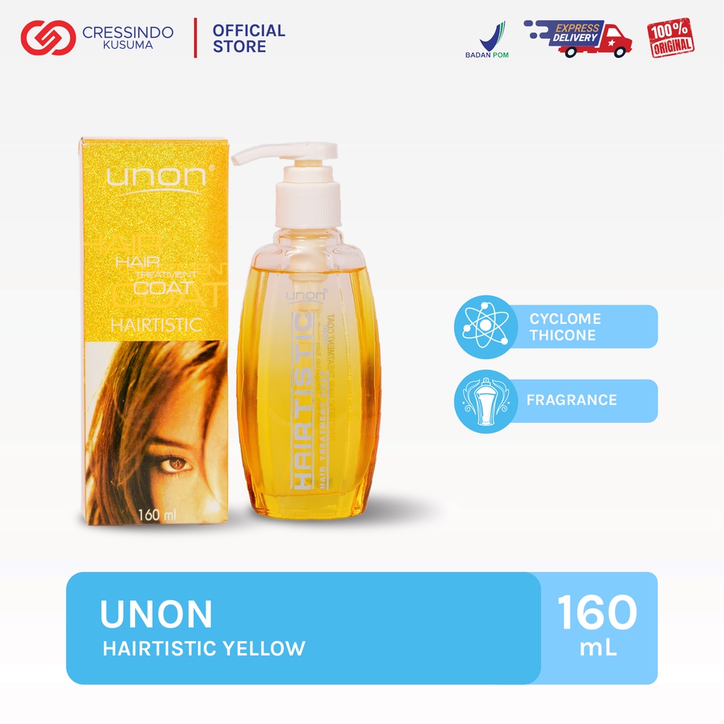 UNON Hairtistic Hair Treatment Coat - Kuning Emas 160ml