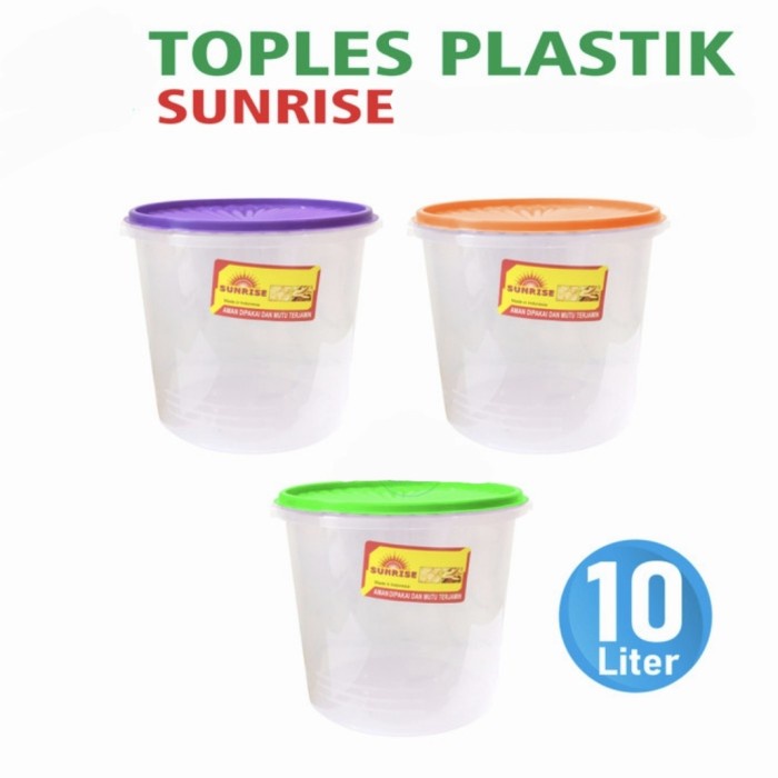 Toples Plastik Tebal Premium 10 Liter Kedap Udara Tempat Kerupuk Murah