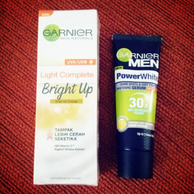 GARNIER light complete bright up tone up cream free garnier men power white