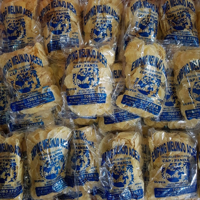 

MURAH Emping Melinjo Mentah grade A Super Tipis asli Aceh 250gr