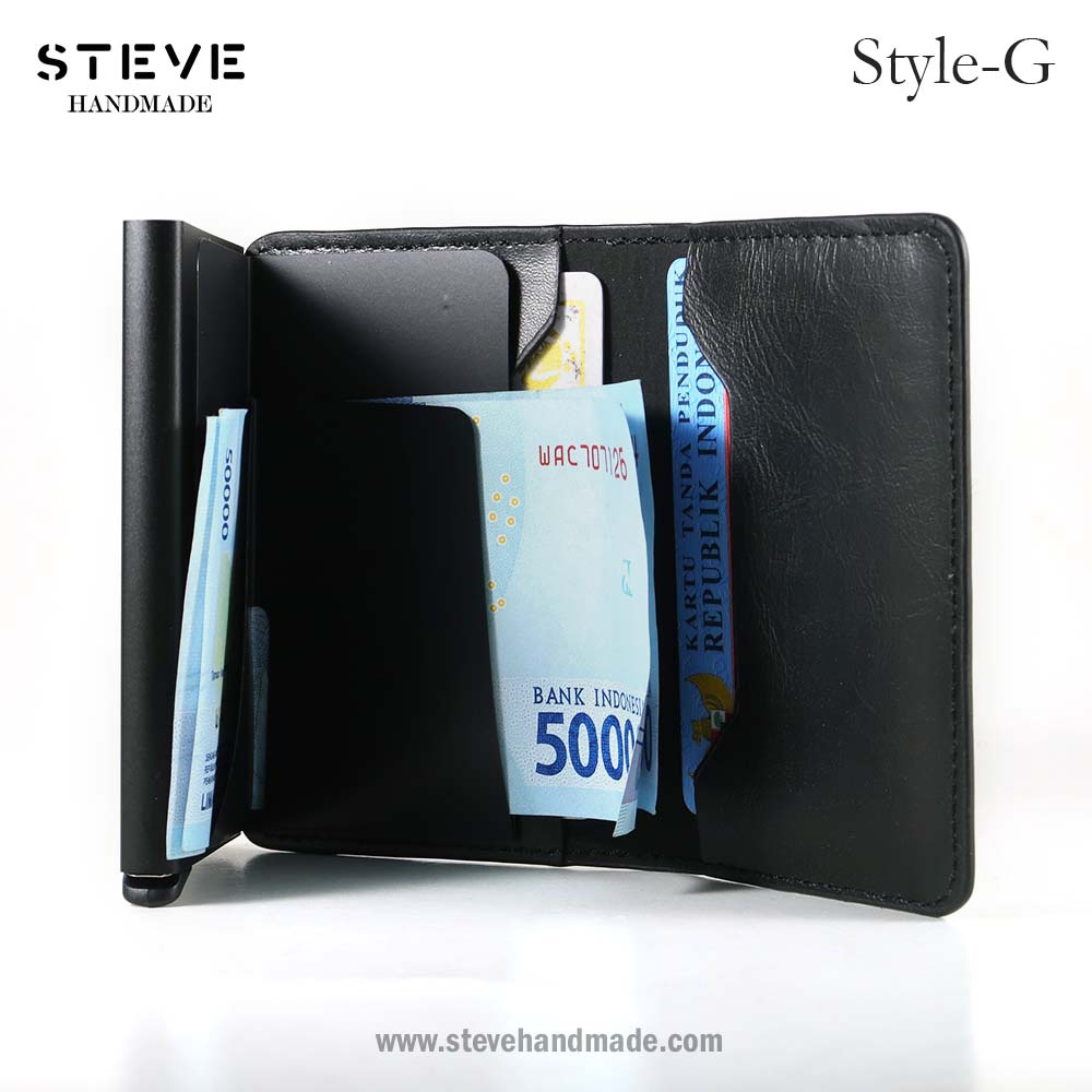 Dompet Kartu RFID Card Holder Style G ATM Wallet Pria Custom Nama dan Logo