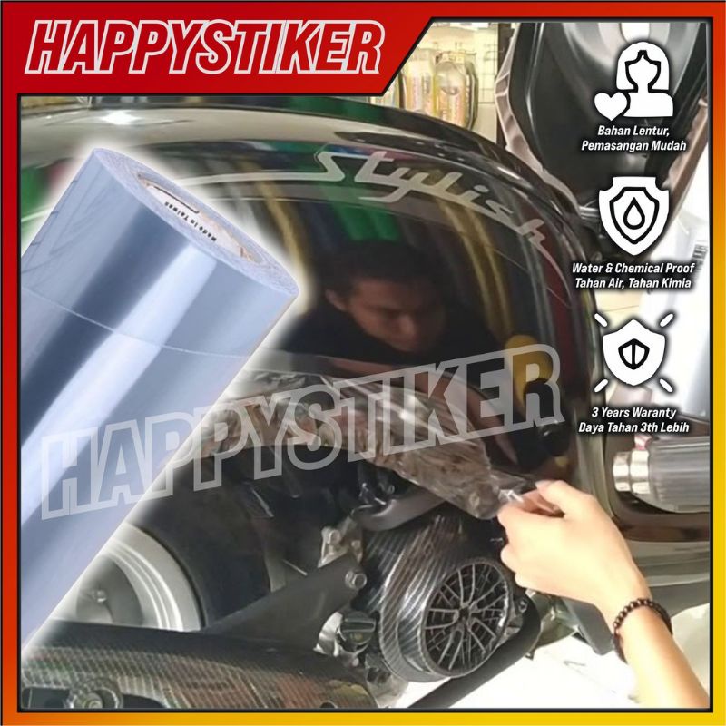 Sticker Skotlet maxdecal Bening lebar 127cm / Sticker Skotlet Transparan Super Glossy / Skotlet Tran