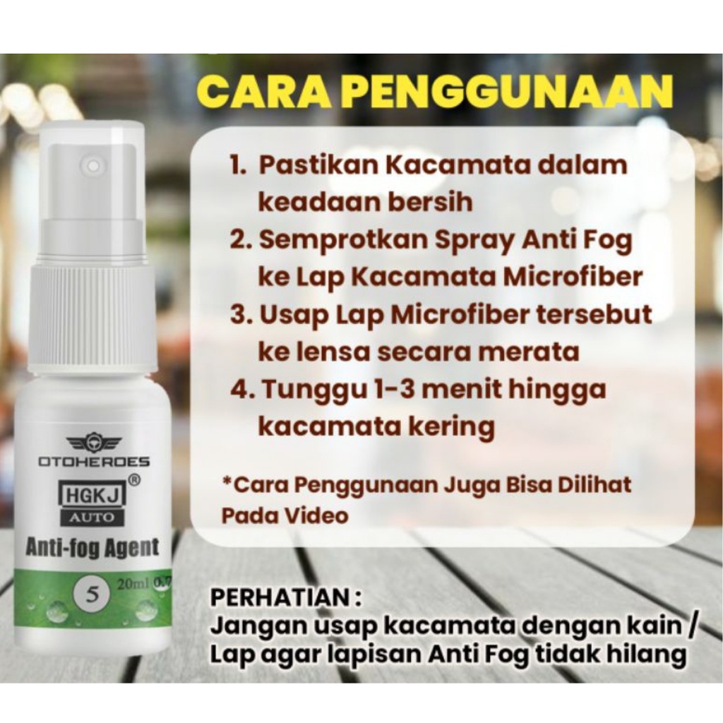 Pembersih Kacamata Anti Embun Spray Anti Fog Kaca Mobil Serbaguna Anti Kabut Waterproof Liquid