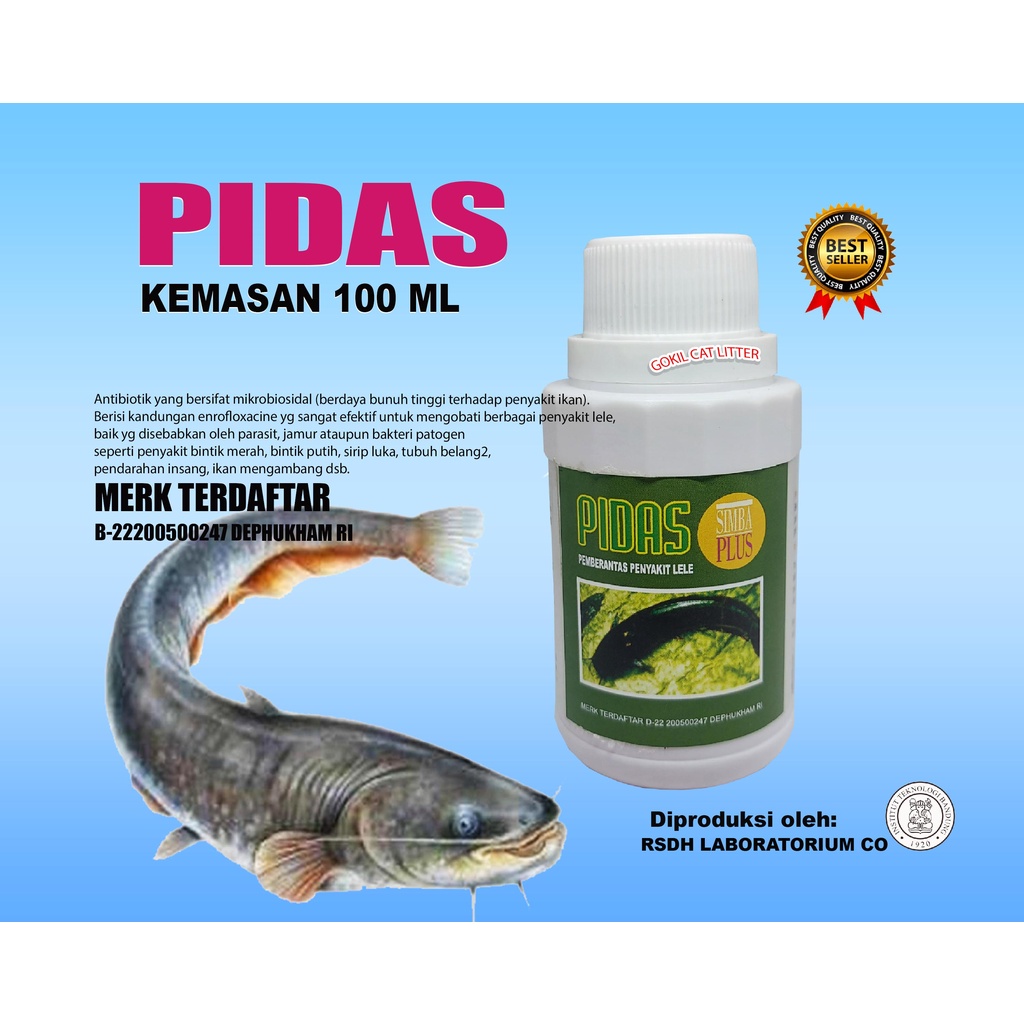 PIDAS-0BAT JAMUR IKAN-ANTIBIOTIK PEMBERANTAS PENYAKIT IKAN-OBAT IKAN-VITAMIN IKAN-PENGGEMUK IKAN